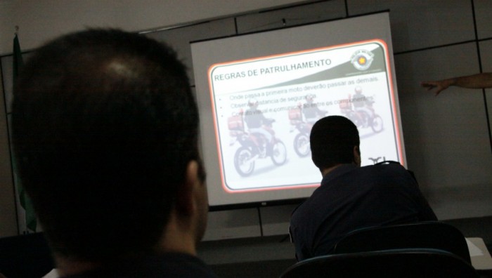 GCM’s recebem treinamento da Polícia Militar para patrulhamento com motos