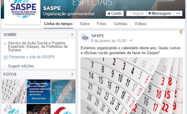 Saspe realiza enquete para definir calendário de cursos e oficinas