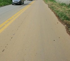 Estrada Fazenda Viaduto recebe reforço na sinalização viária