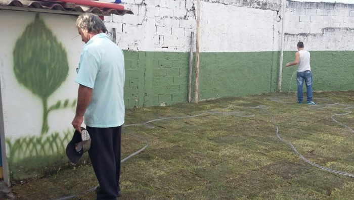 Novo gramado traz mais segurança para alunos da Emei Jardim Colorado