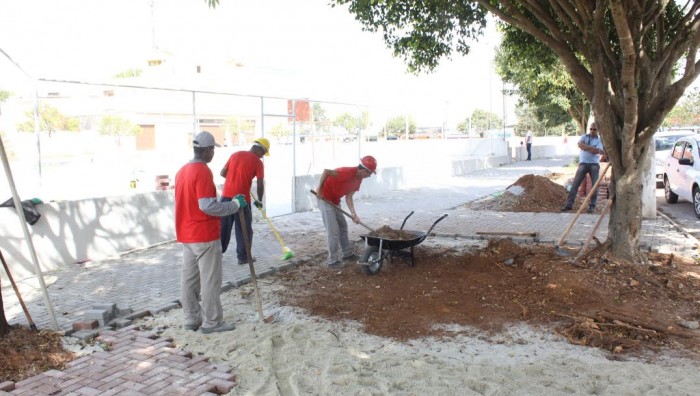 Revitalização da praça esportiva do Boa Vista está com 50% das obras finalizadas
