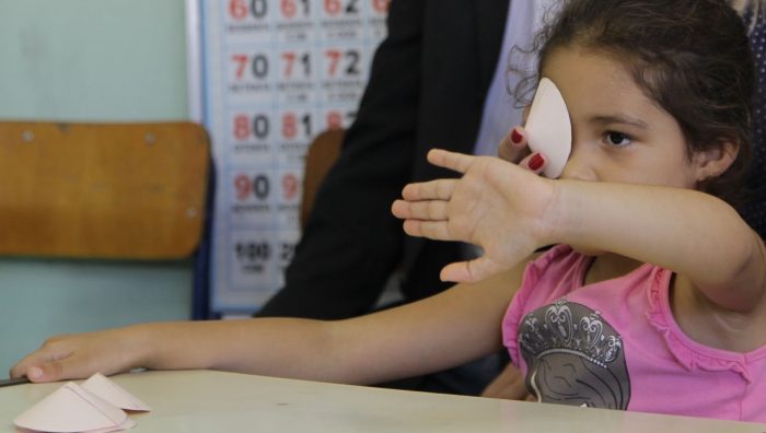 Alunos da rede municipal realizam exames-teste para o programa Boa Visão 2018