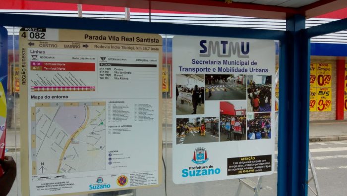 Novos pontos de ônibus são instalados em Suzano com placas de energia solar