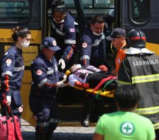 Simulação de acidente mobiliza setores municipais e Corpo de Bombeiros