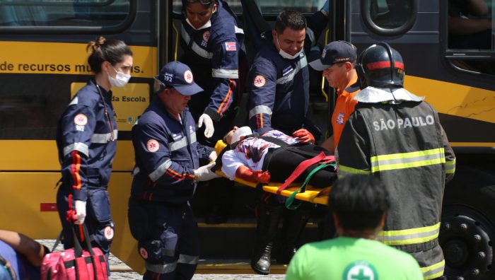 Simulação de acidente mobiliza setores municipais e Corpo de Bombeiros