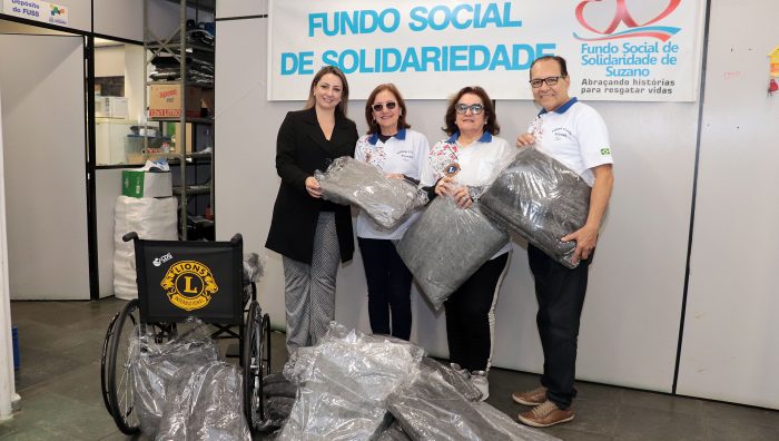 Fundo Social recebe doação de cobertores e de cadeira de rodas