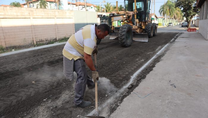 Ruas da Vila Urupês recebem nova pavimentação