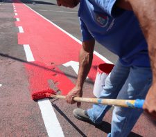 Pista de caminhada do Largo da Feira é revitalizada