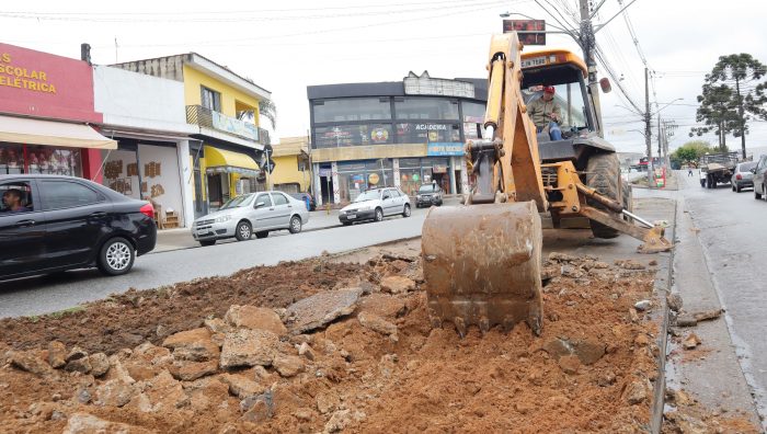 Revitalização de canteiro central da avenida Jaguari entra na última fase