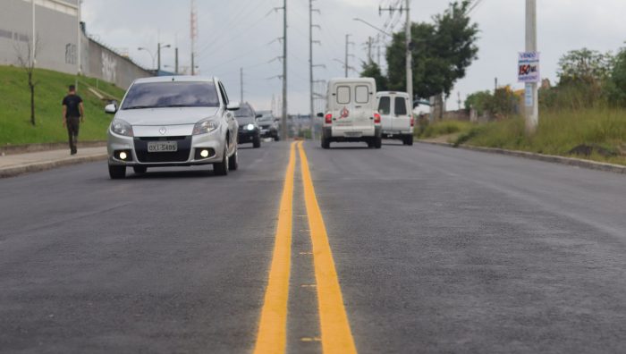 Último trecho da avenida Francisco Marengo recebe nova sinalização