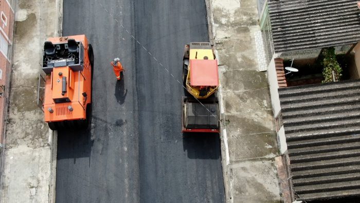 Jardim Nazareth recebe serviços de manutenção asfáltica