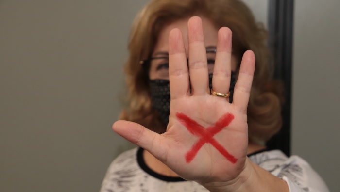 Saspe reforça divulgação da campanha ‘Sinal Vermelho Para a Violência Doméstica’