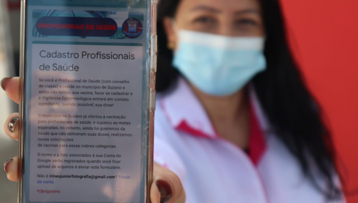 Suzano abre cadastro para vacinar profissionais da Saúde