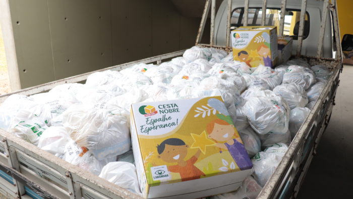 Suzano recebe doação de empresa com 2,5 toneladas de alimentos