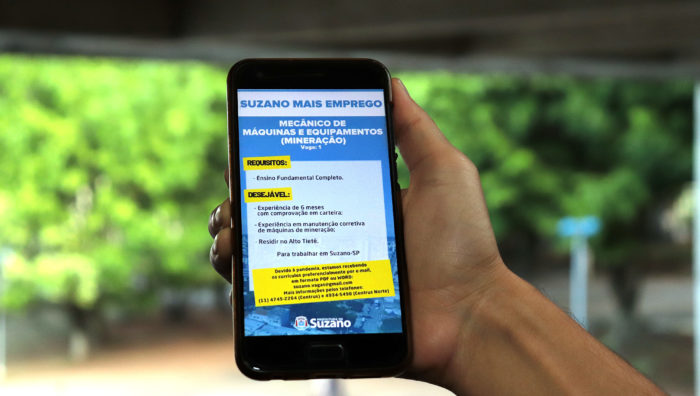 Suzano Mais Emprego tem 118 vagas disponíveis
