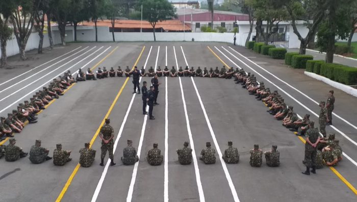 Canil da GCM faz apresentação no Tiro de Guerra de Suzano