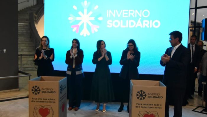 Primeira-dama prestigia lançamento da campanha Inverno Solidário