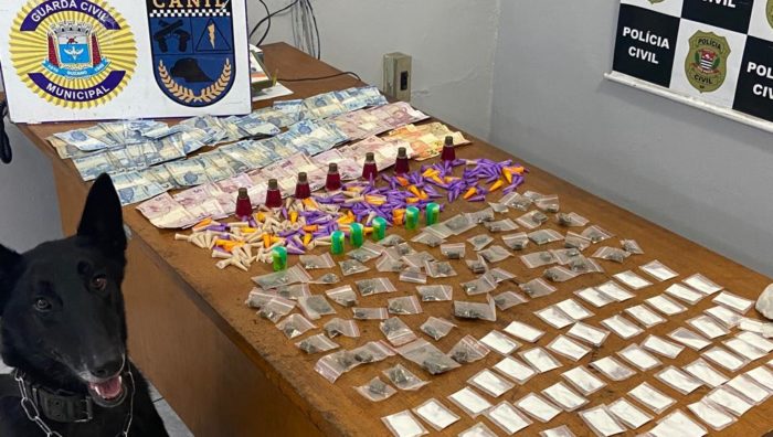 Canil da GCM localiza drogas em terreno da rua São José