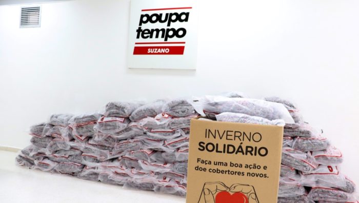 Fundo Social recebe doações de 350 cobertores para a Campanha do Agasalho