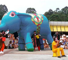 Espetáculo de balões de ar é atração no Parque Max Feffer