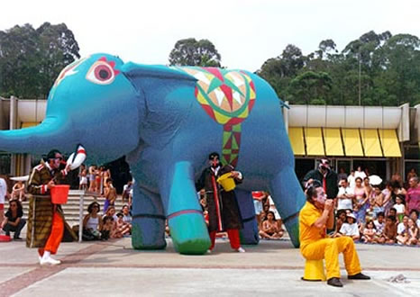 Espetáculo de balões de ar é atração no Parque Max Feffer