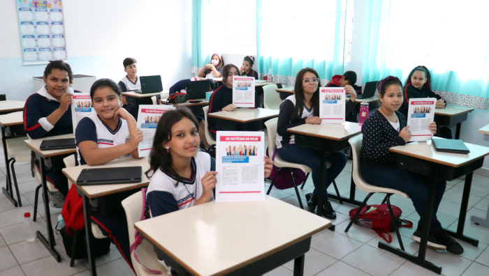 Alunos de escola da Vila Helena produzem jornal pedagógico