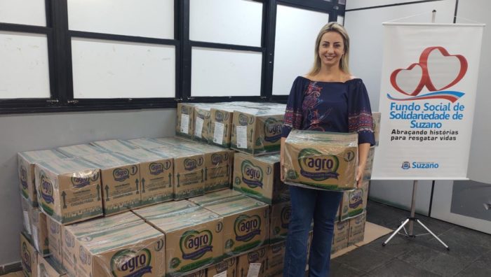 Fundo Social de Suzano recebe 2,6 toneladas de alimentos para doação