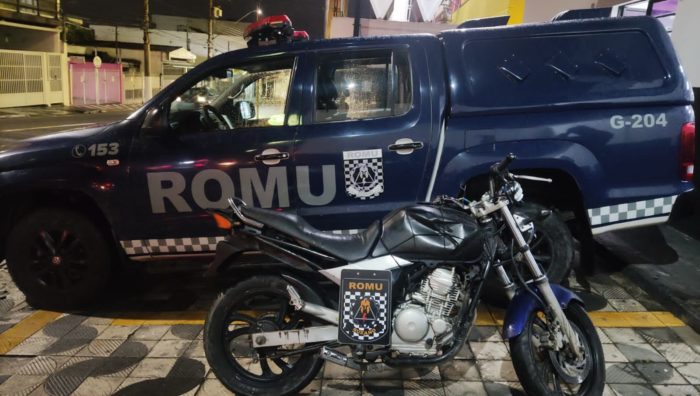 Agentes da Romu recuperam moto no Jardim Imperador