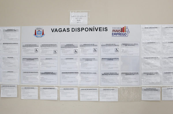 ‘Suzano Mais Emprego’ divulga 271 ofertas de trabalho no Alto Tietê