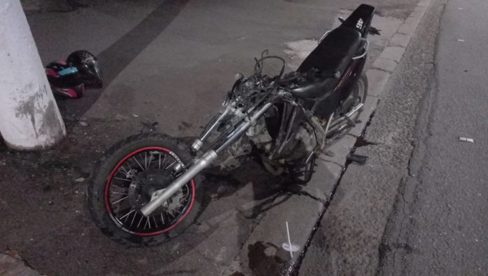 Romo prende homem acusado de roubo após acidente com moto