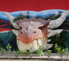 Parque Max Feffer passa a contar com escultura de cabeça de dragão