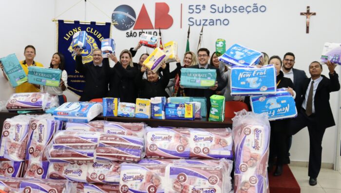 Fundo Social recebe 6,7 mil fraldas arrecadadas pela OAB Suzano