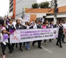 Caminhada da Patrulha Maria da Penha encerra ações da campanha ‘Agosto Lilás’
