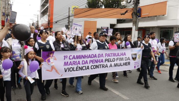 Caminhada da Patrulha Maria da Penha encerra ações da campanha ‘Agosto Lilás’