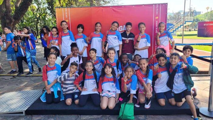 Alunos do Jardim Cacique são destaque em provas de atletismo da Liga Esportiva Nescau