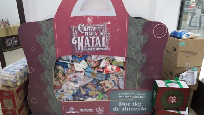 Fundo Social arrecada 3,5 mil quilos em ação de Natal do Suzano Shopping