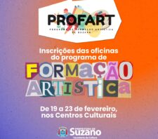 Inscrições para o Programa de Formação Artística