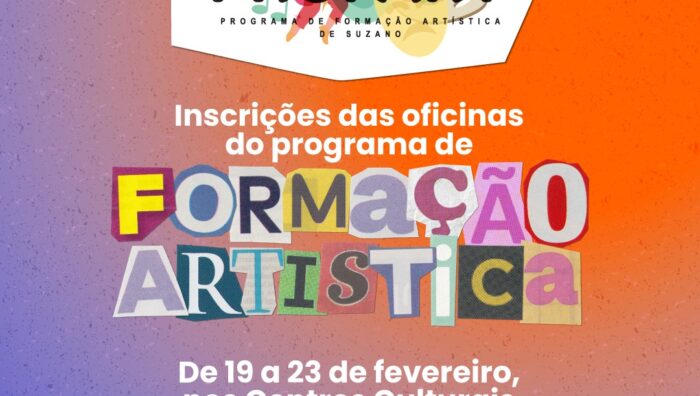 Inscrições para o Programa de Formação Artística