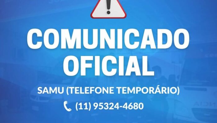 SAMU: Telefone temporário