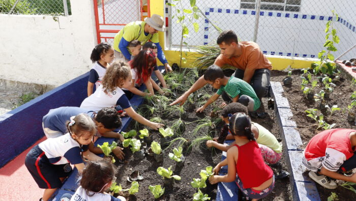 Escolas municipais recebem projeto de horta e pomar comunitários