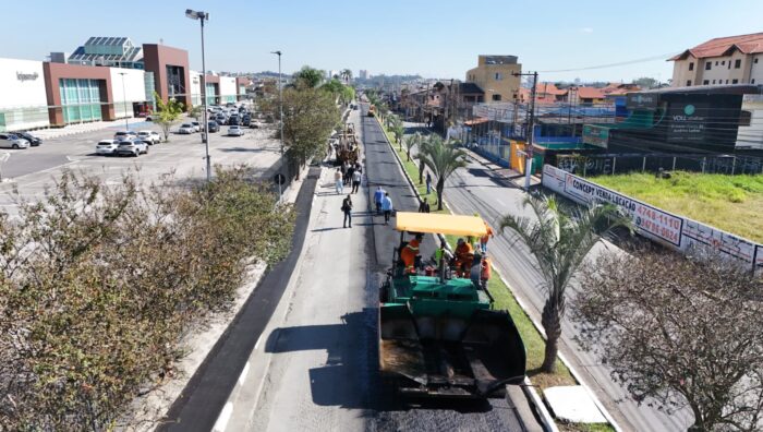 Trecho da rua Sete Setembro recebe nova pavimentação