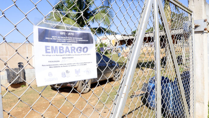 Meio Ambiente realiza ação contra parcelamento irregular do solo