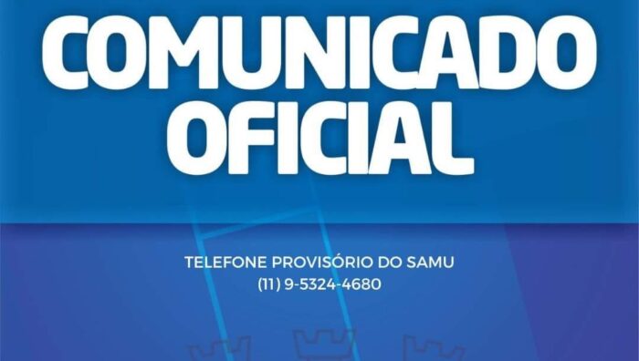 SAMU: TELEFONE TEMPORÁRIO