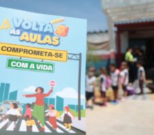 Transporte distribui cartilha educativa sobre volta às aulas e segurança no trânsito