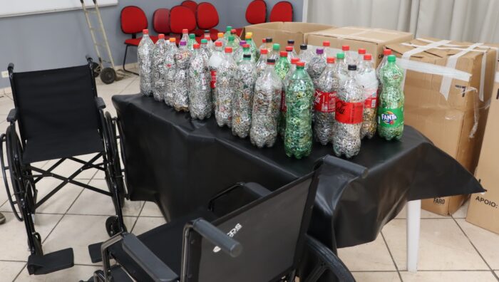 Fundo Social de Suzano e SPMar trocam lacres de alumínio por cadeiras de rodas