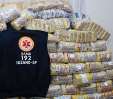 Fundo Social recebe 3,2 mil itens de cesta básica arrecadados pelo Samu