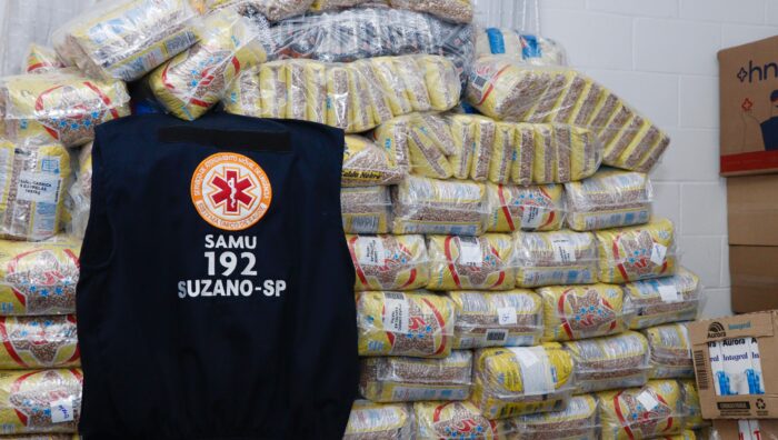 Fundo Social recebe 3,2 mil itens de cesta básica arrecadados pelo Samu