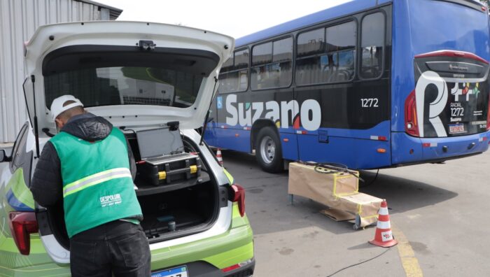 Ônibus das linhas municipais passam por monitoramento de emissão de fumaça