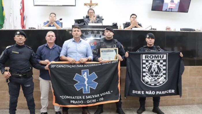 GCM de Suzano é homenageado na Câmara após concluir curso da PM no Rio de Janeiro