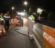 Transporte conclui pintura do viaduto Ryu Mizuno e repetirá serviço no Leon Feffer